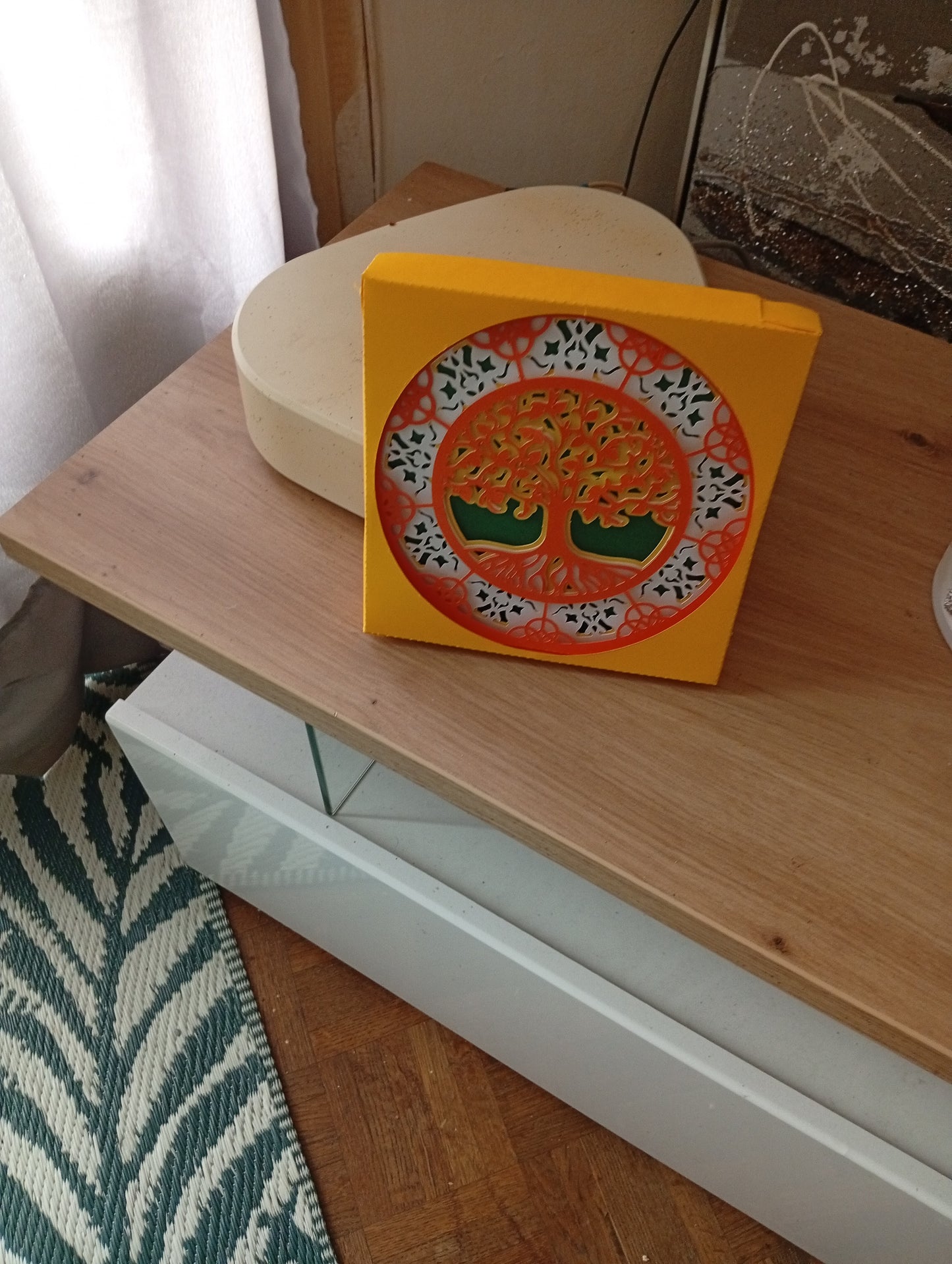 đł CrĂ©ation artisanale â Arbre de vie en papier dĂ©coupĂ©