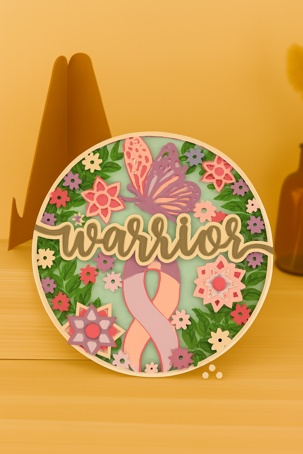 🦋 Décoration "Warrior" en papier cartonné – Fait main couleur aléatoire