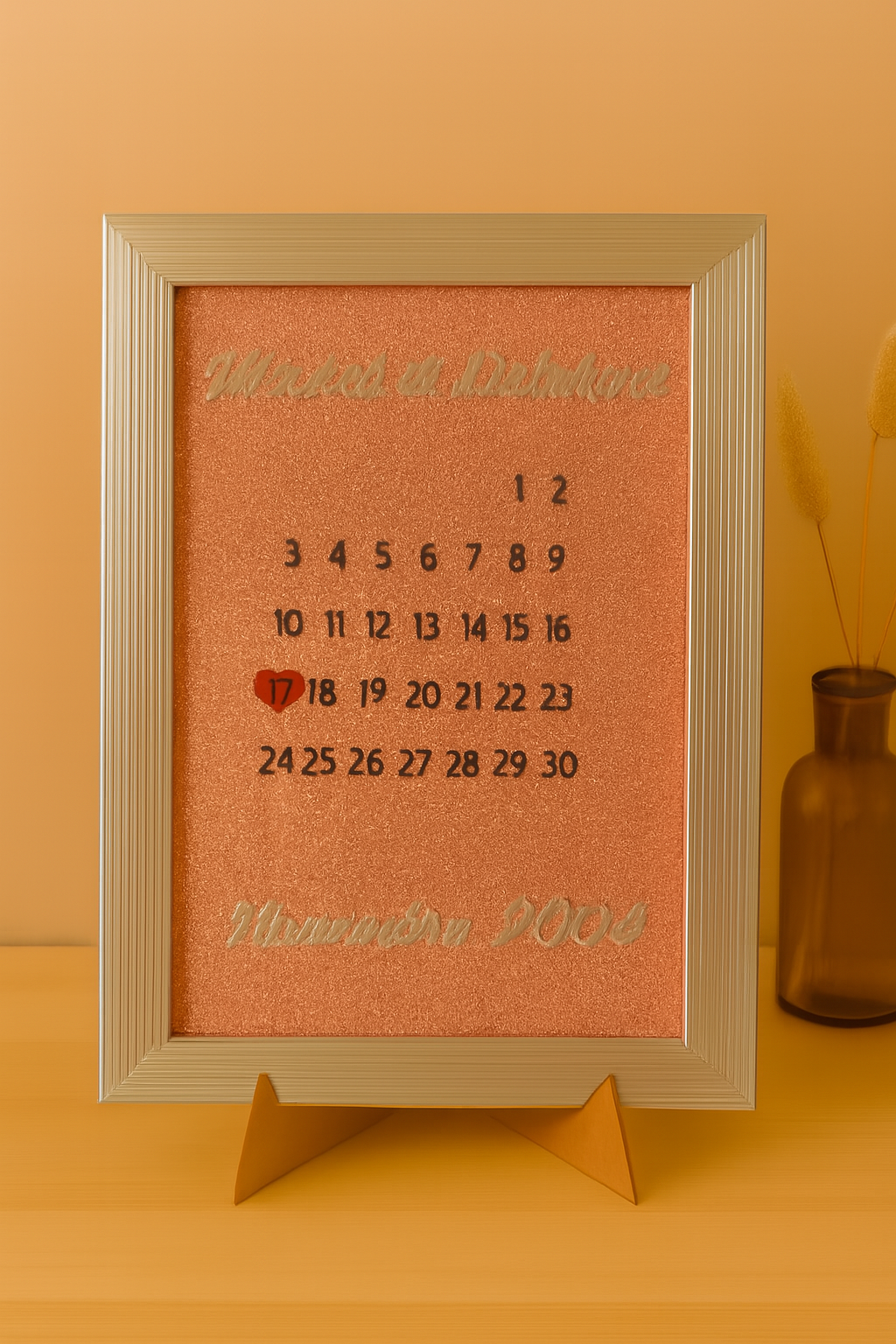 🖼️ Cadre personnalisé "Date inoubliable" couleur aléatoire