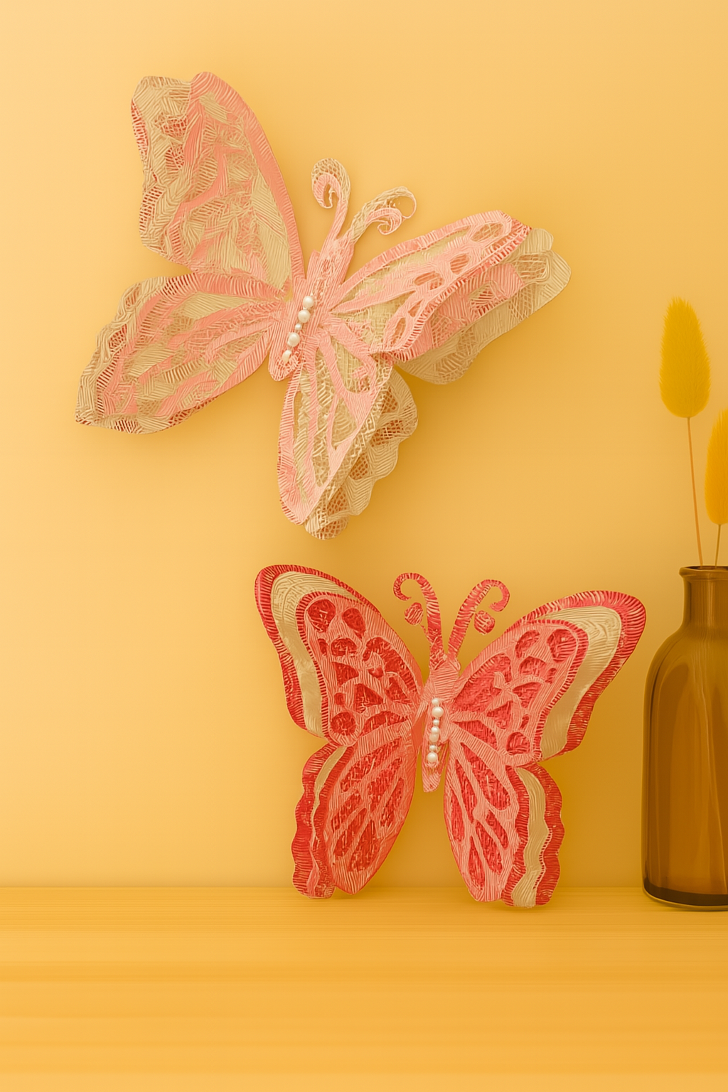 đŠ Trio de papillons dĂ©coratifs â Fait main couleur alĂ©atoire