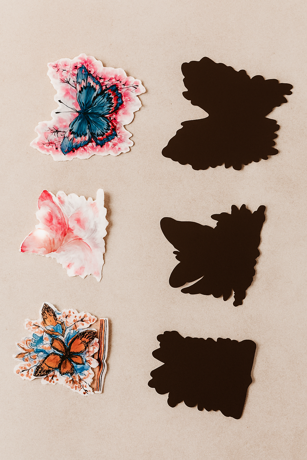 🦋 Lot complet – Stickers & Magnets résinés 🦋