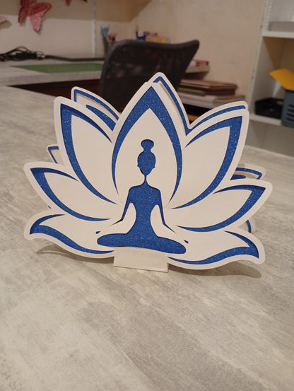 Fleur de lotus lumineuse – Sérénité en papier cartonné