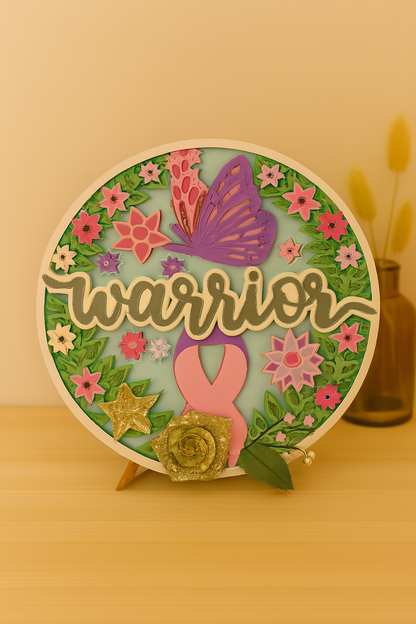 🦋 Décoration "Warrior" en papier cartonné – Fait main couleur aléatoire