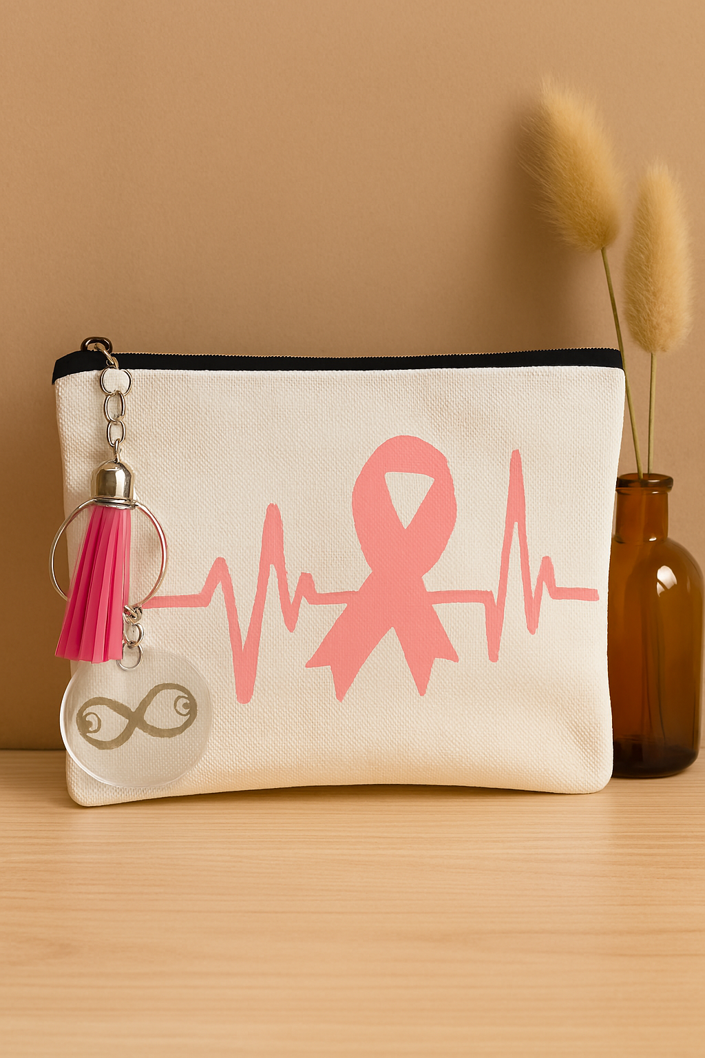 Trousse personnalisée ruban rose 🎀