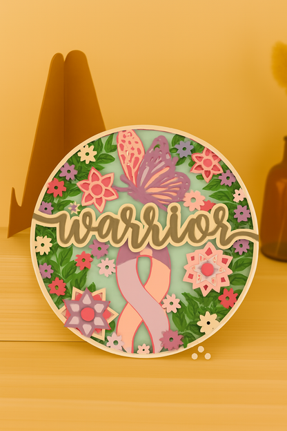 🦋 Décoration "Warrior" en papier cartonné – Fait main couleur aléatoire