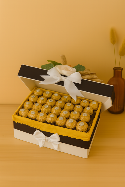 🍫 Coffret gourmand Ferrero Rocher – Fait main & fleuri
