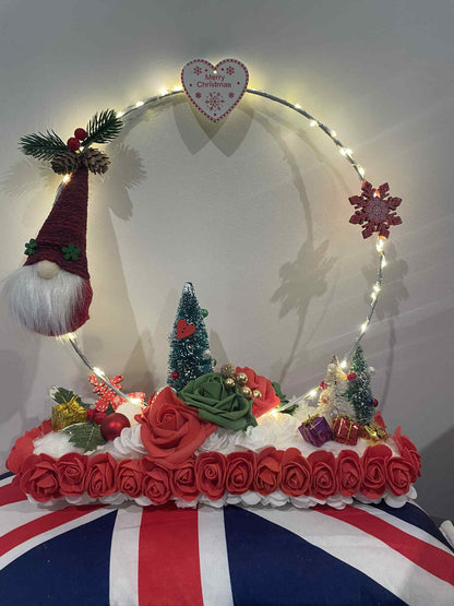 🎄 Couronne lumineuse “Cadeaux et flocons”