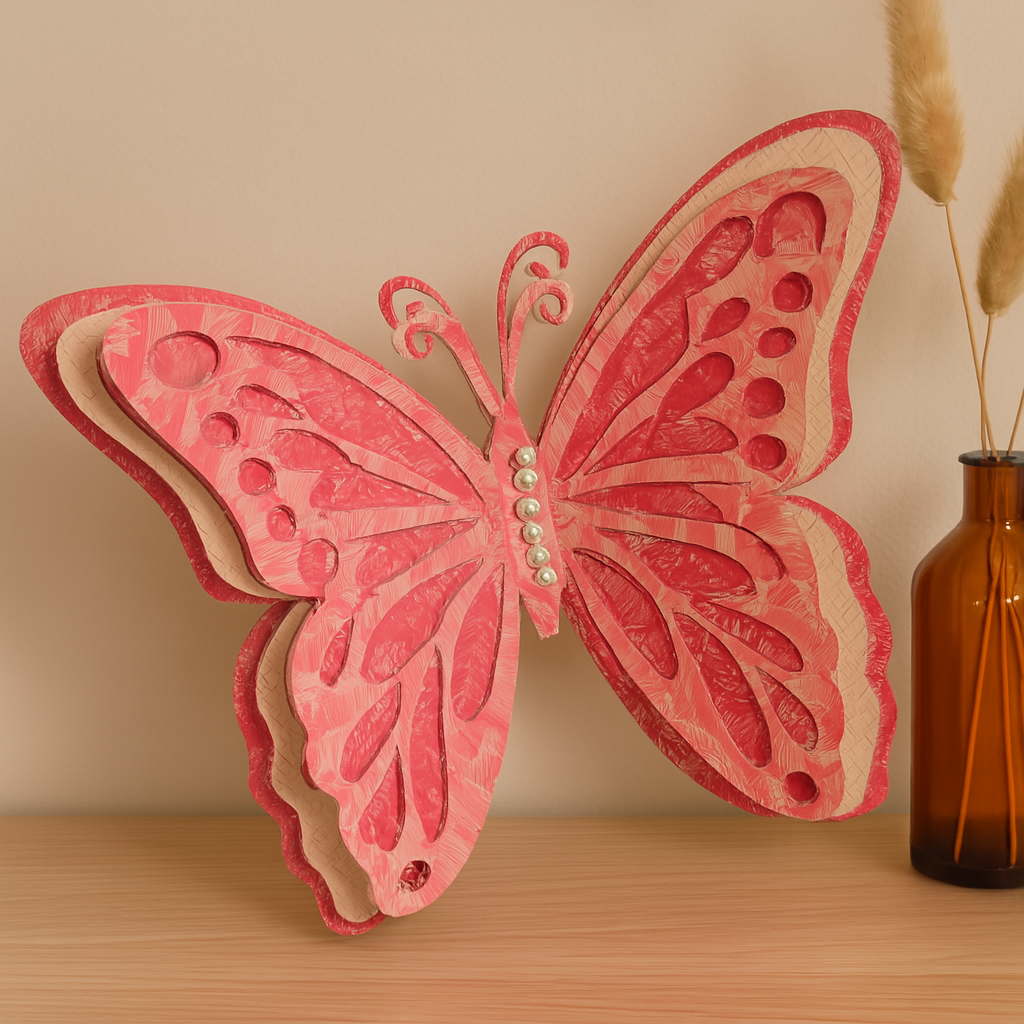 🦋 Trio de papillons décoratifs – Fait main couleur aléatoire