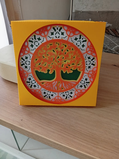 🌳 Création artisanale – Arbre de vie en papier découpé