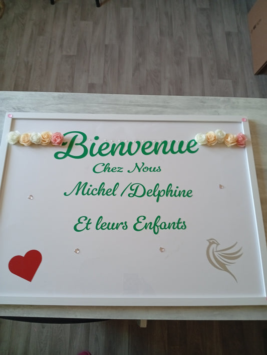 🏡 Panneau de bienvenue “Chez Nous” – Format 50×70 cm